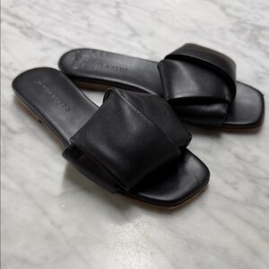 Jenni Kayne Women's Black Leather Dani Slide Size 36